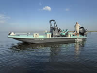 Jireh Shallow Draft Fishing Boat, built in Port O'Connor Texas.