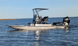 Jireh Shallow Draft Fishing Boat, built in Port O'Connor Texas.